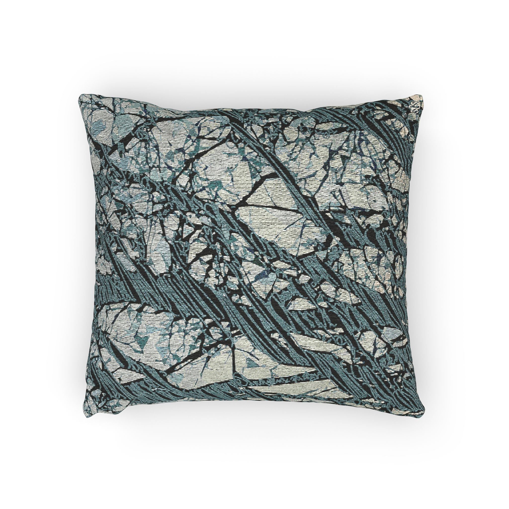 Ice Blue Trees 1 at Sunset WOVEN PILLOW