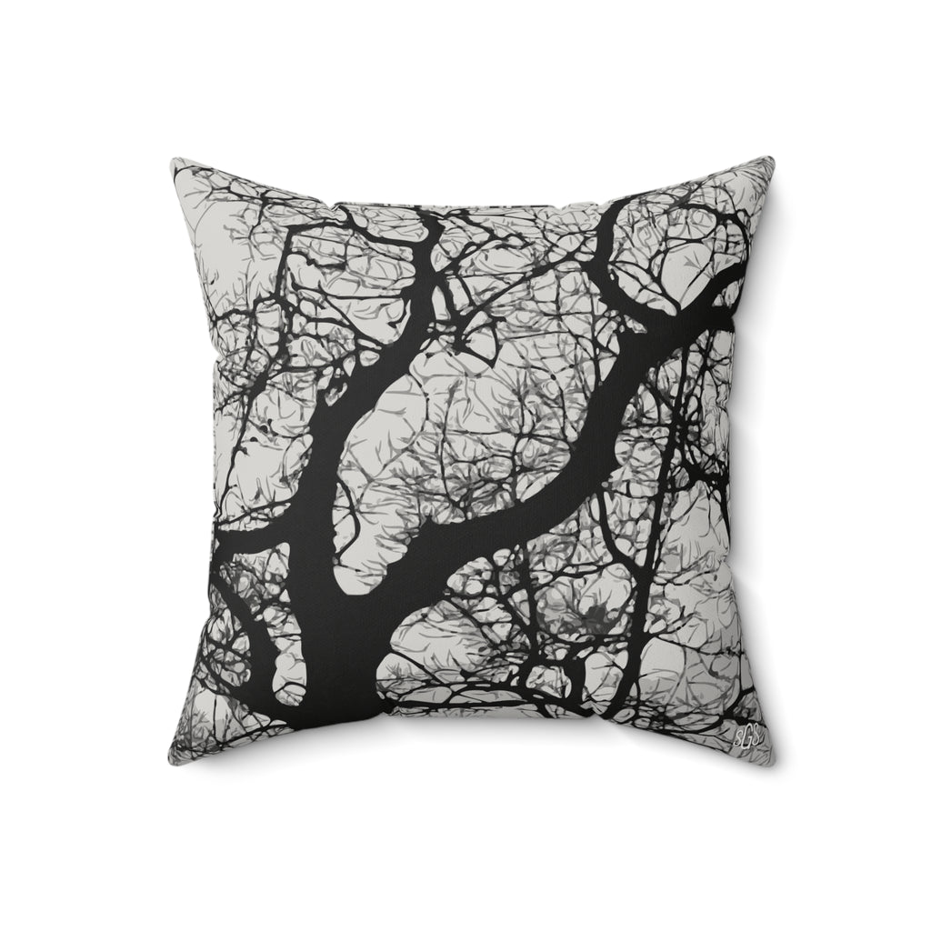 Black and White Smooth Art Pillow