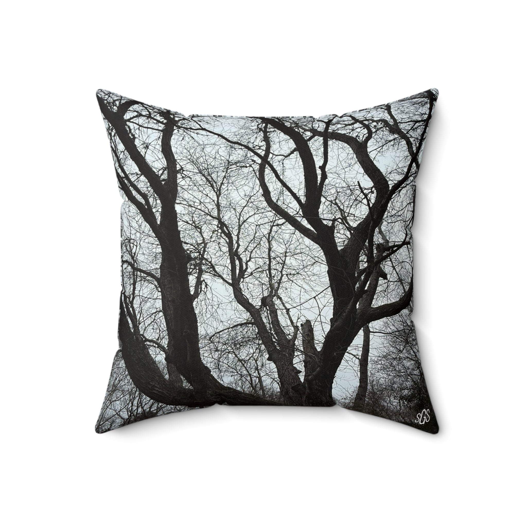 Black and White Winter Oak || Smooth Pillows