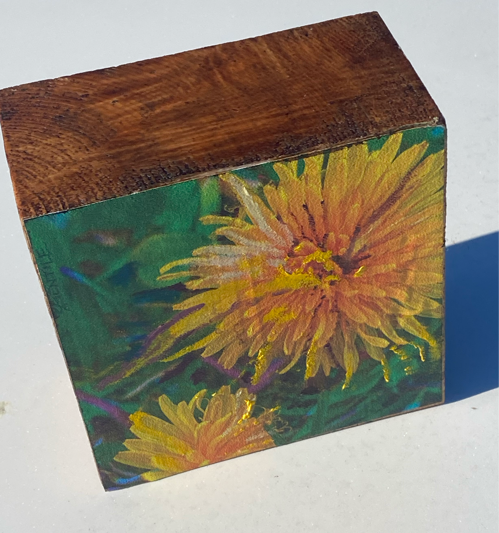Dandy Dandelion Woodblock Painting- SOLD- PREORDER AVAILABLE!