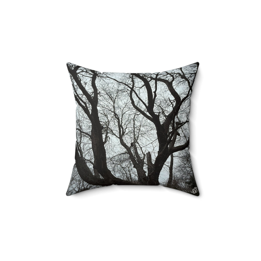 Black and White Winter Oak || Smooth Pillows