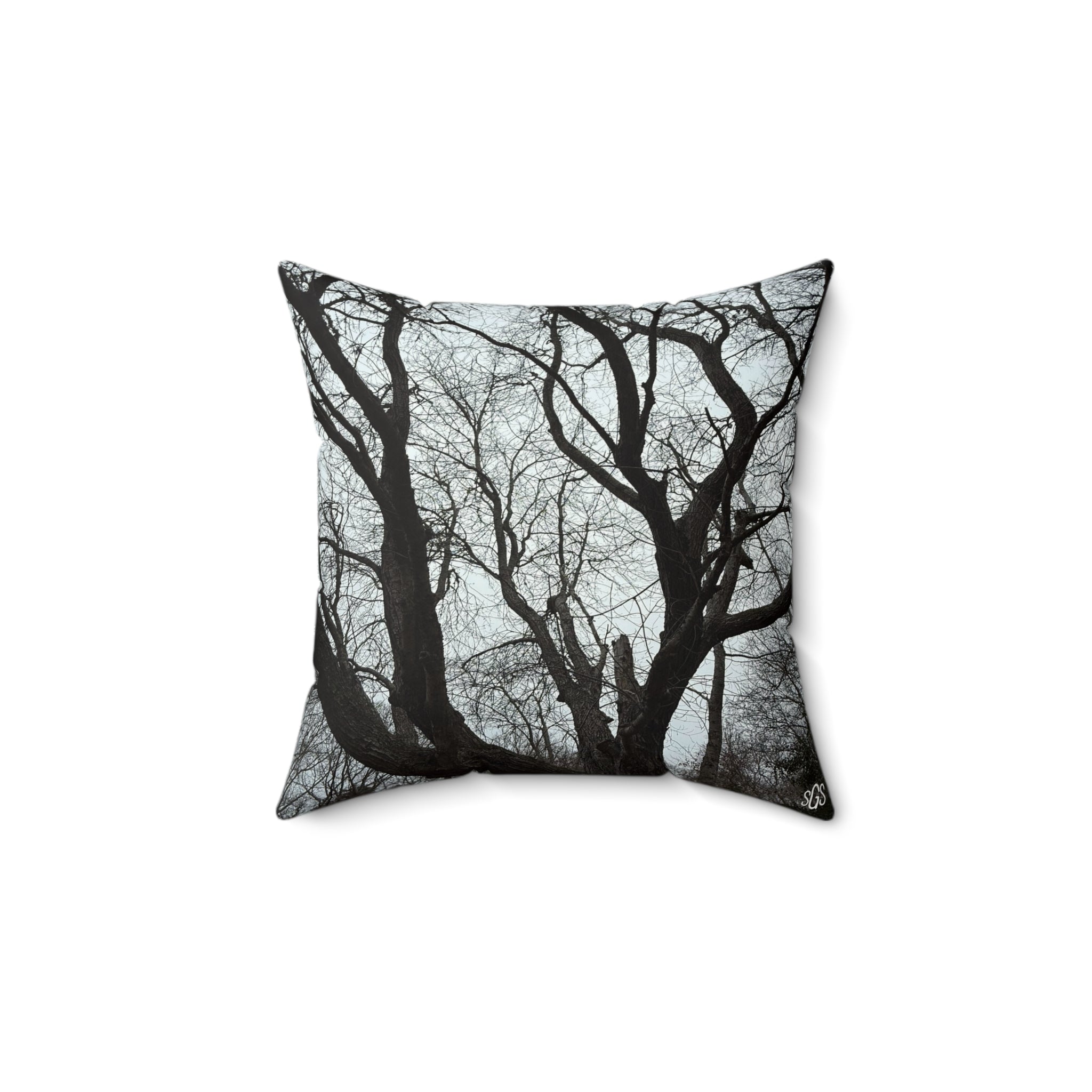 Black and White Winter Oak || Smooth Pillows