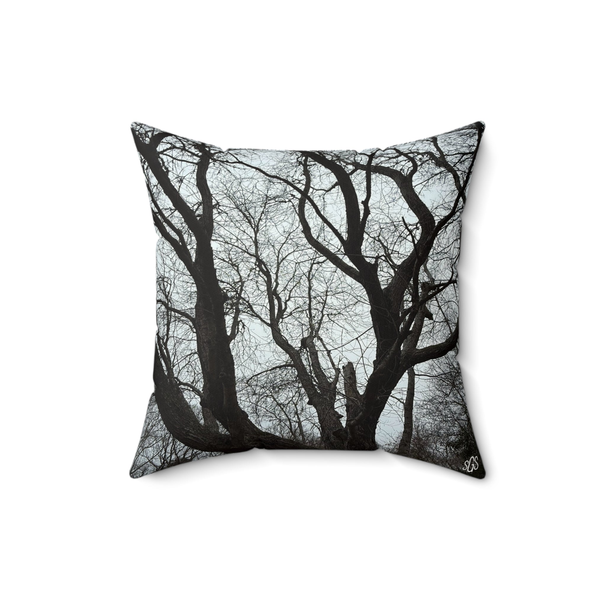 Black and White Winter Oak || Smooth Pillows