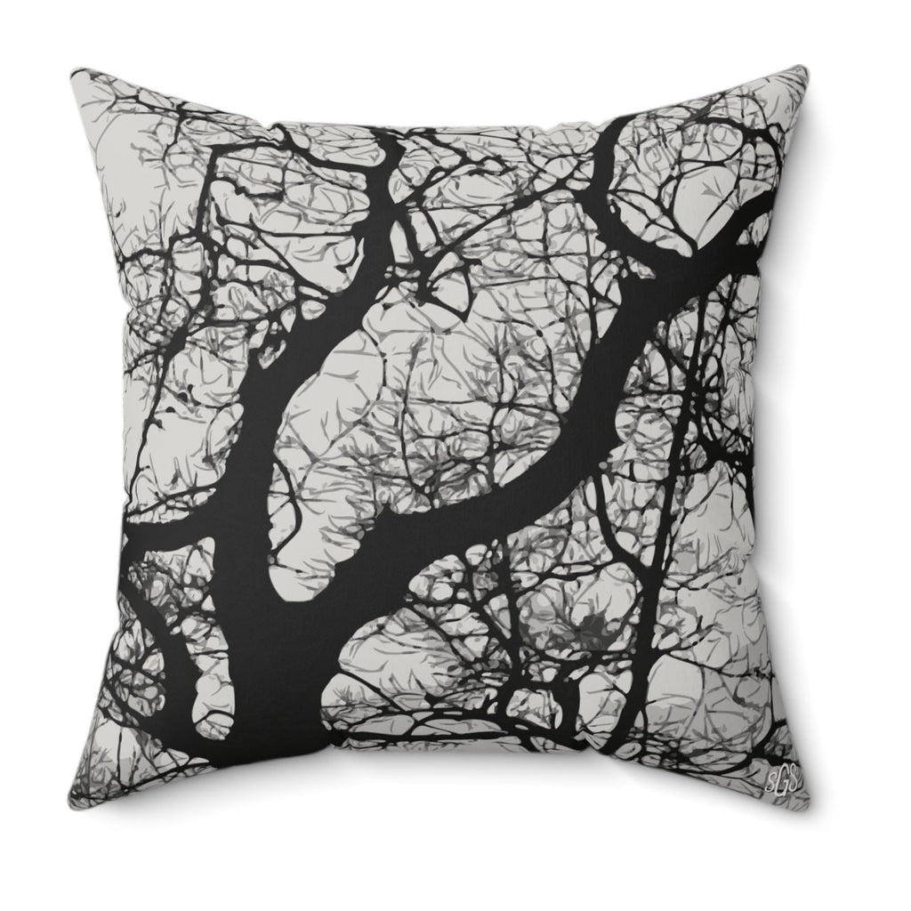 Black and White Smooth Art Pillow