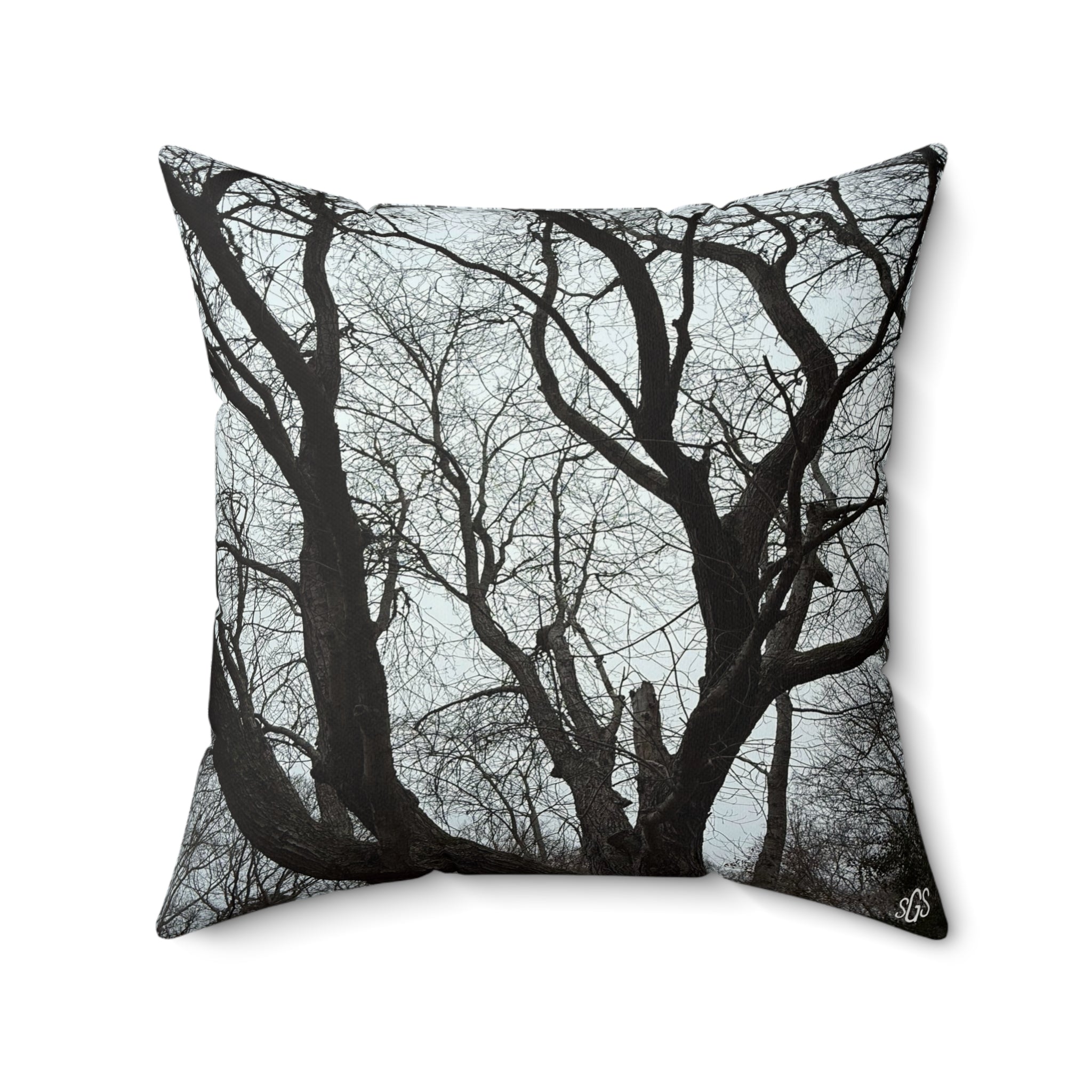 Black and White Winter Oak || Smooth Pillows