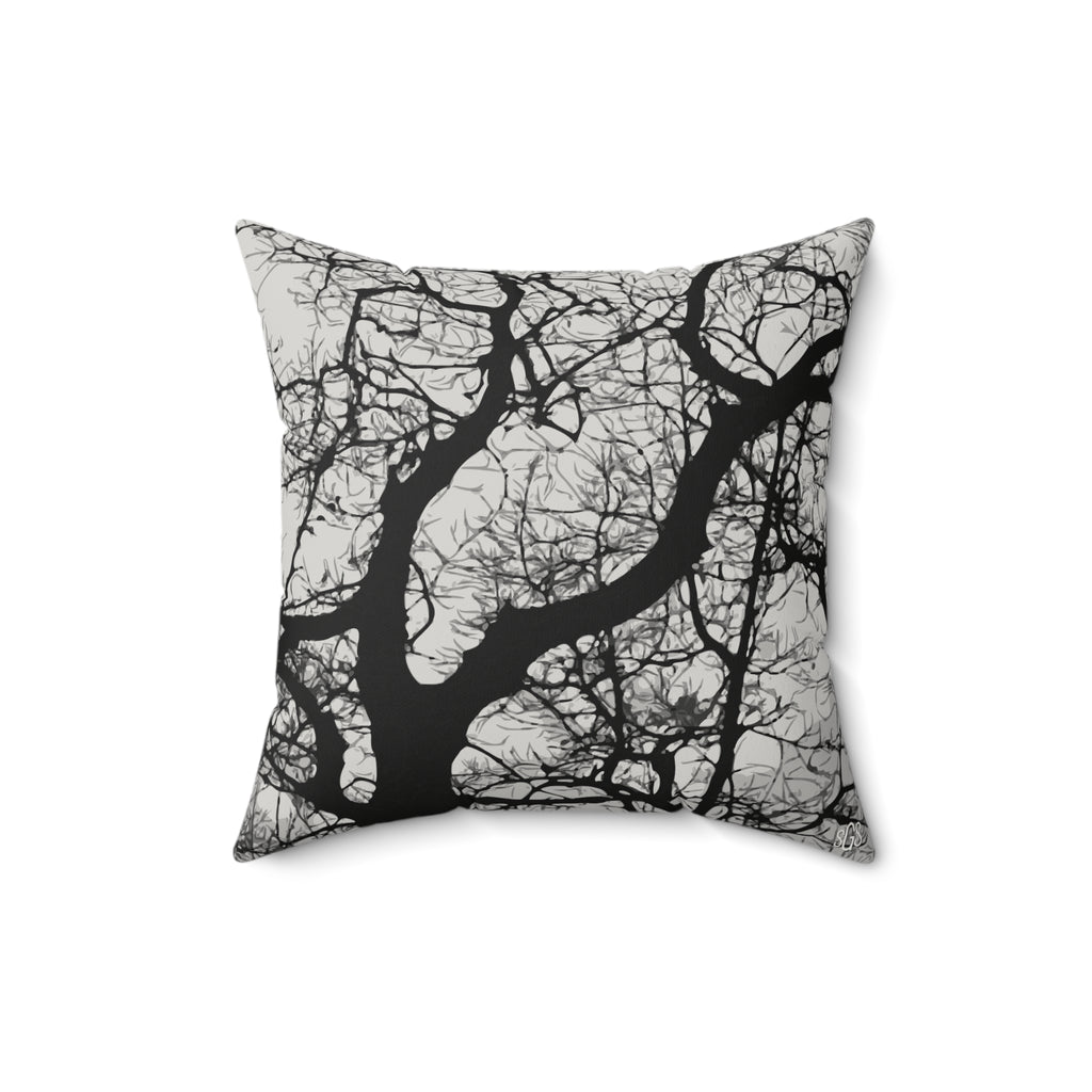 Black and White Smooth Art Pillow
