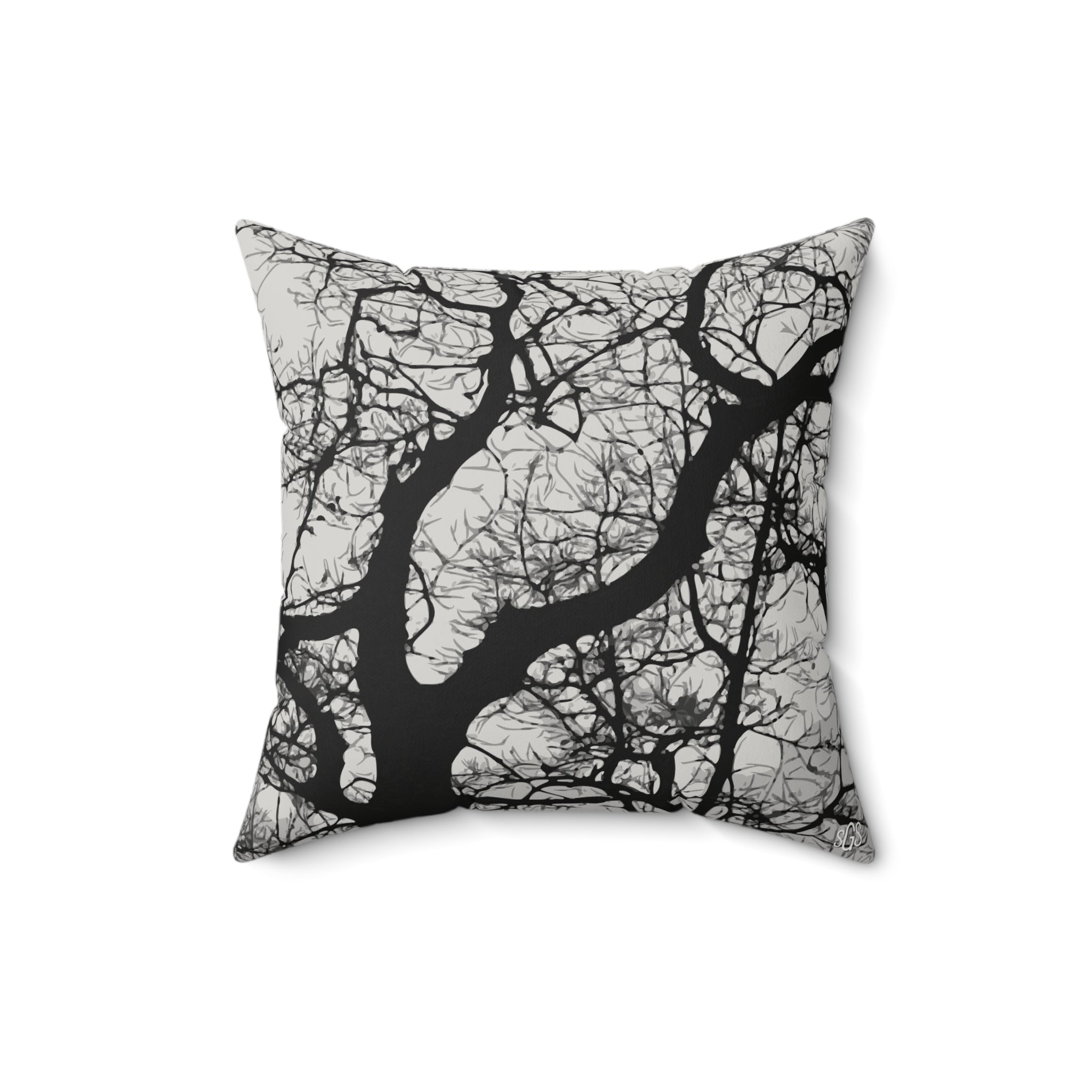 Black and White Smooth Art Pillow