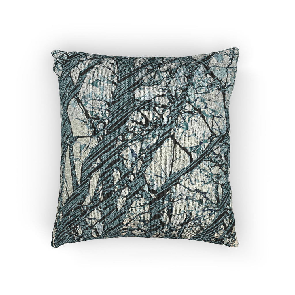 Ice Blue Trees 1 at Sunset WOVEN PILLOW