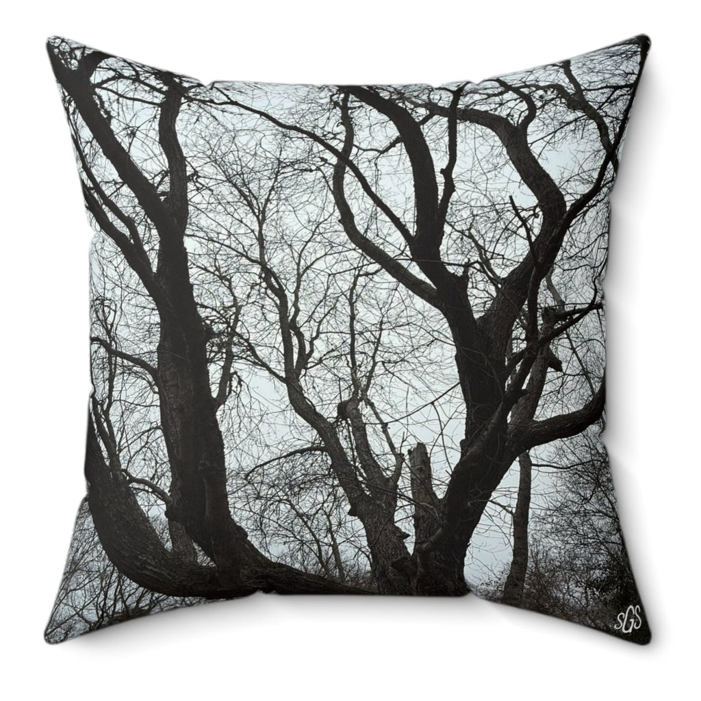 Black and White Winter Oak || Smooth Pillows