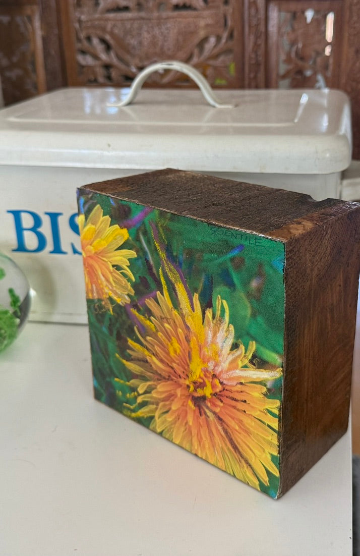 Dandy Dandelion Woodblock Painting- SOLD- PREORDER AVAILABLE!