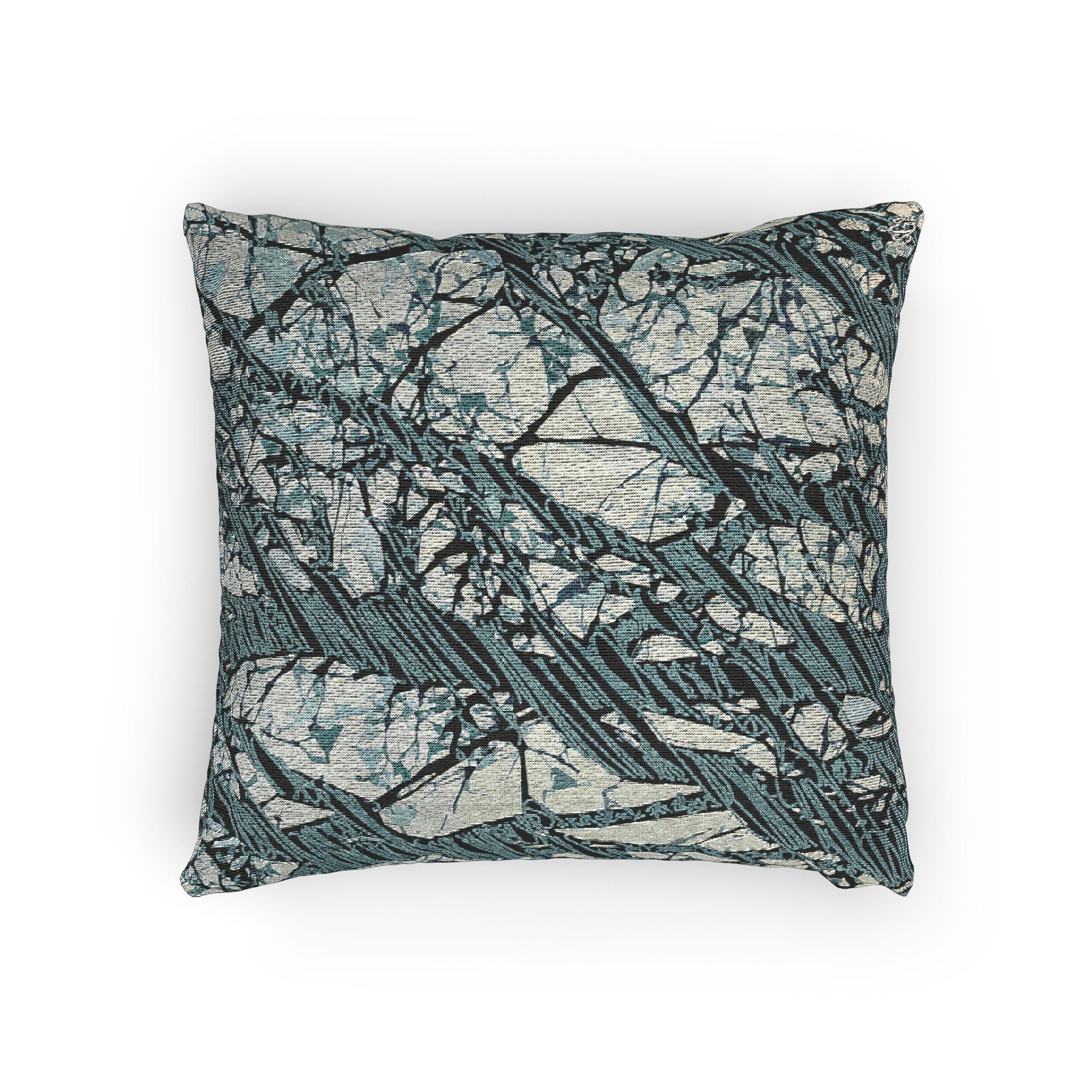 Ice Blue Trees 1 at Sunset WOVEN PILLOW