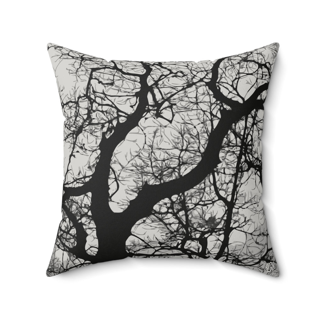 Black and White Smooth Art Pillow