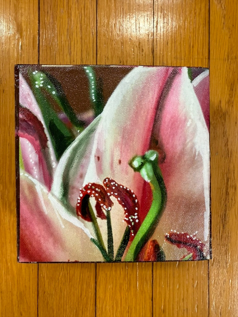 Sweet  Lily Woodblock Painting