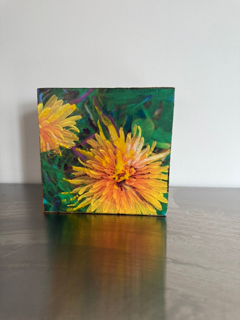 Dandy Dandelion Woodblock Painting- SOLD- PREORDER AVAILABLE!