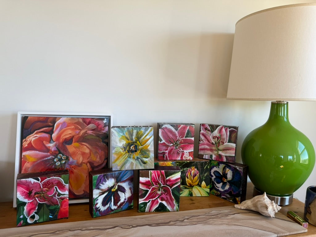 Dizzy Lily Woodblock Painting