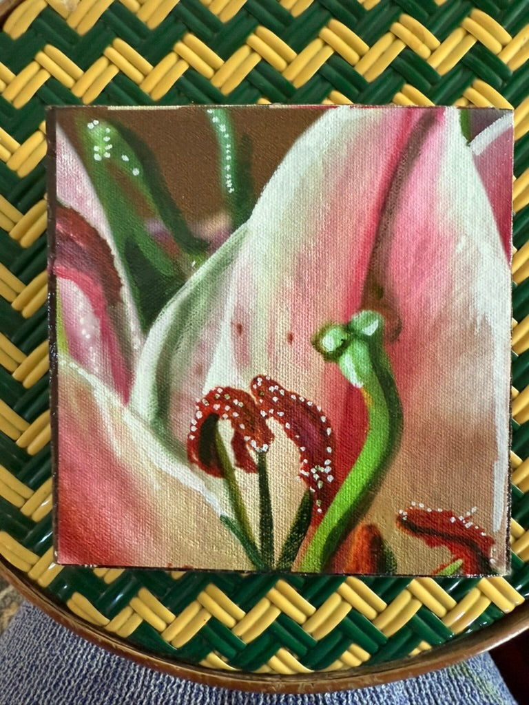 Sweet  Lily Woodblock Painting