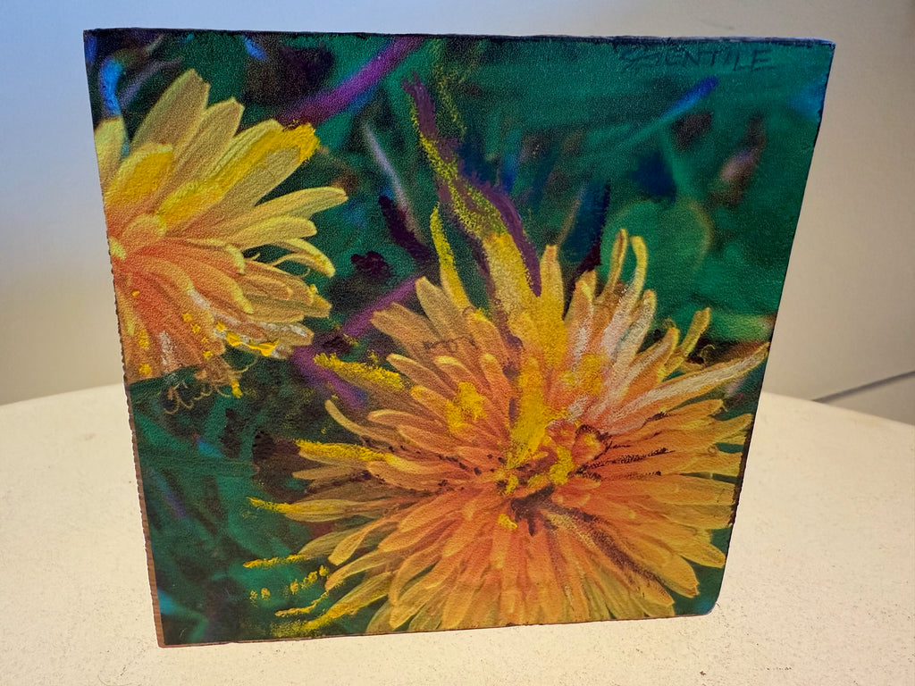 Dandy Dandelion Woodblock Painting- SOLD- PREORDER AVAILABLE!