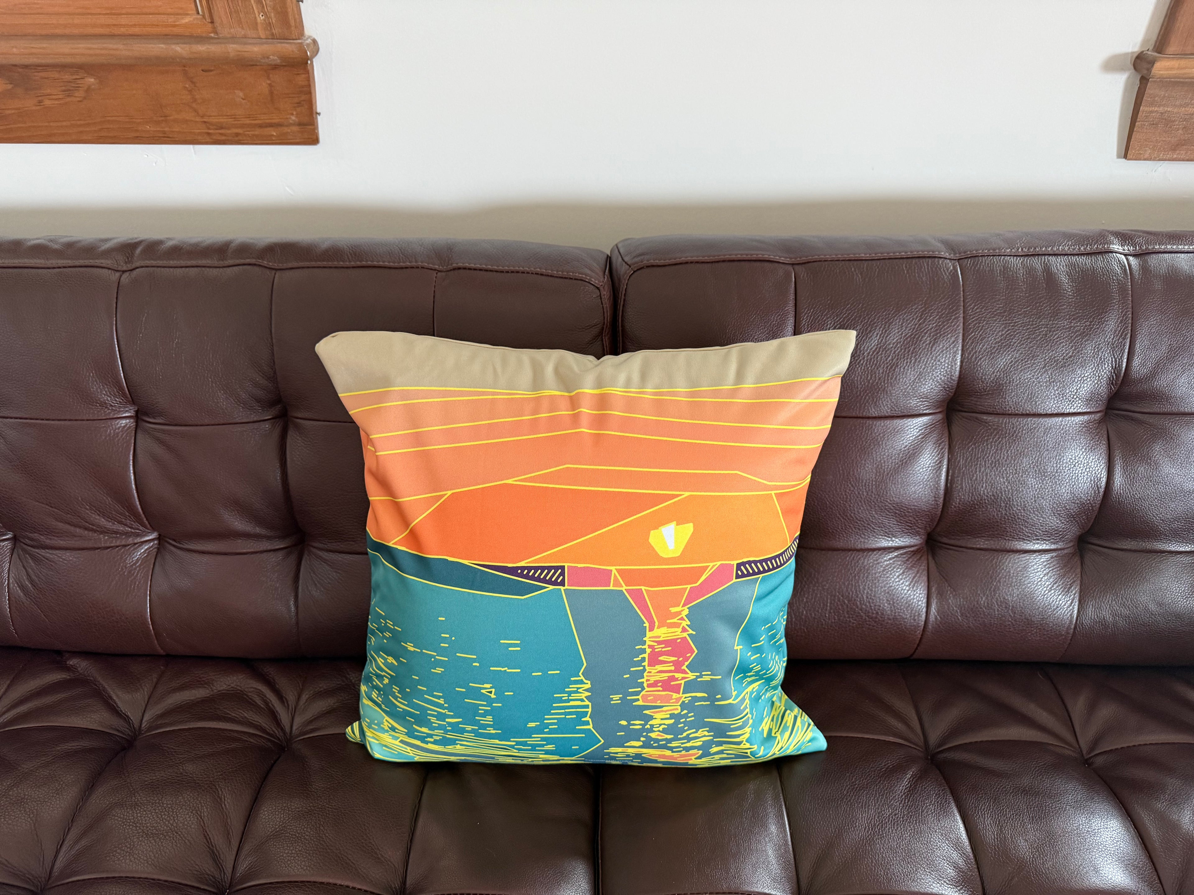 SUNSET BEACH COLLECTION: Golden Hour Sunset Pillow