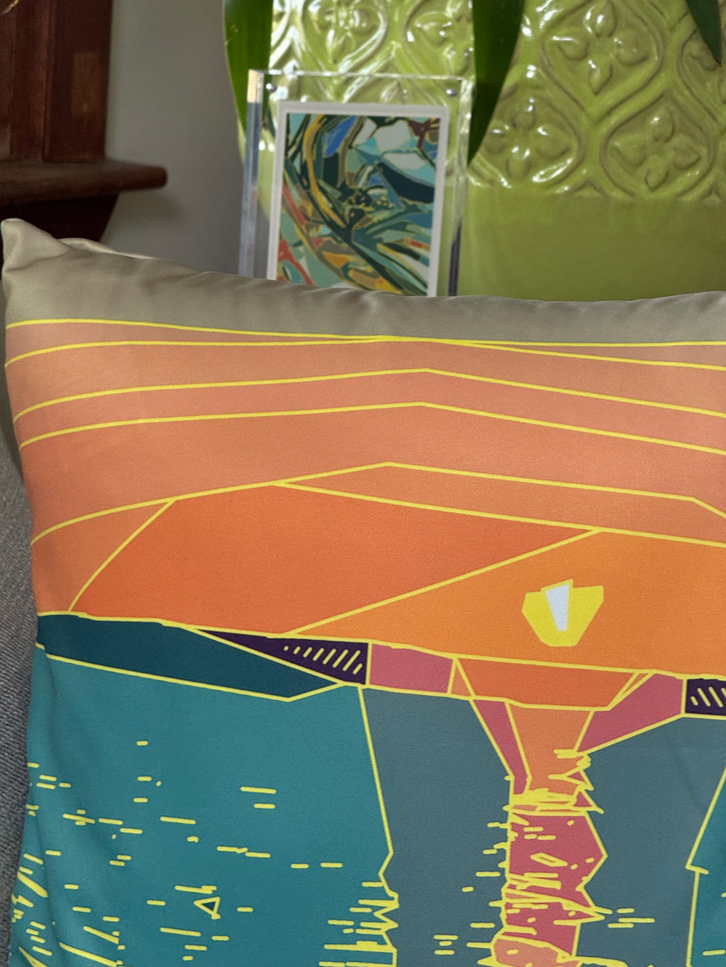 SUNSET BEACH COLLECTION: Golden Hour Sunset Pillow