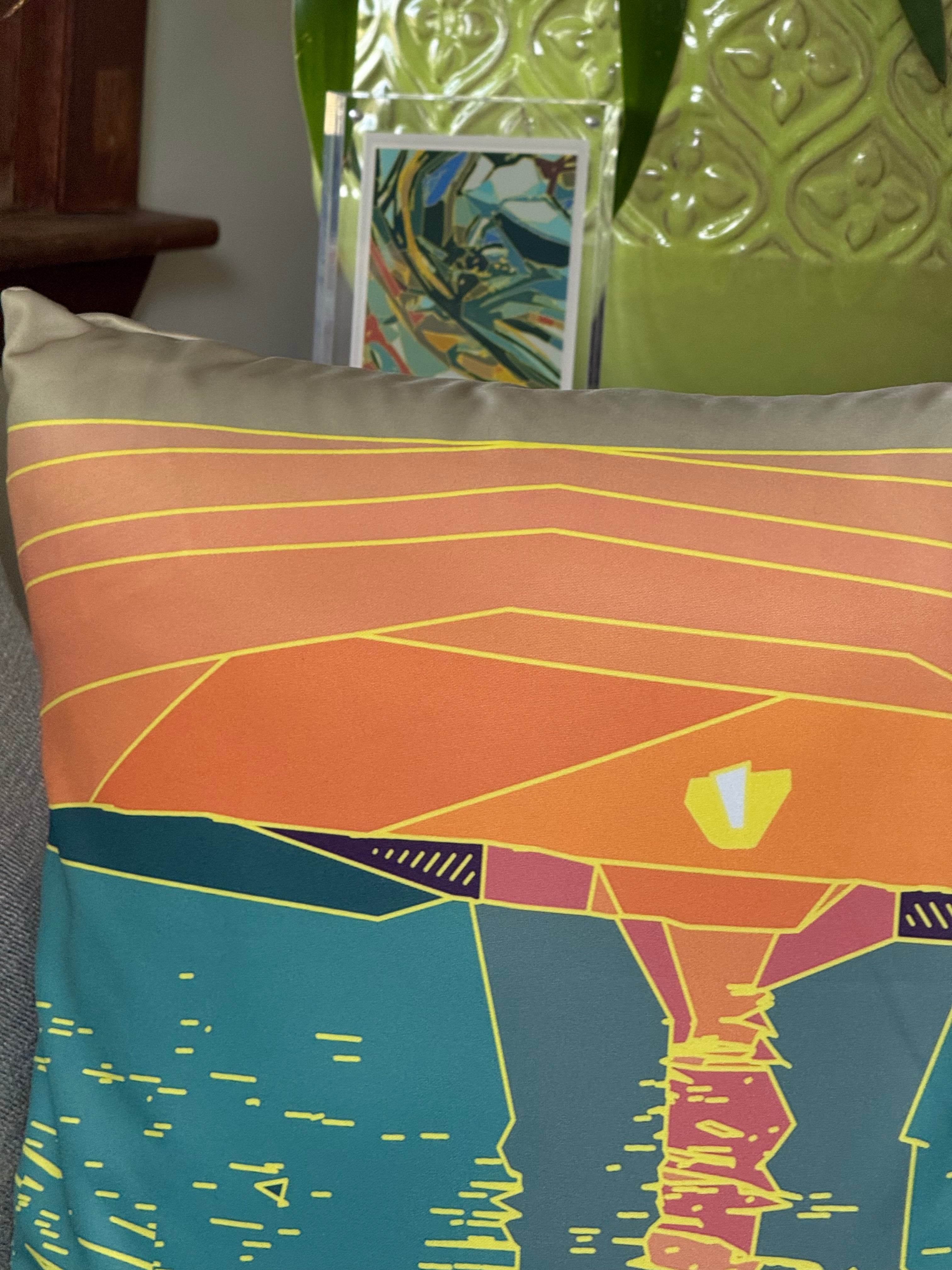SUNSET BEACH COLLECTION: Golden Hour Sunset Pillow