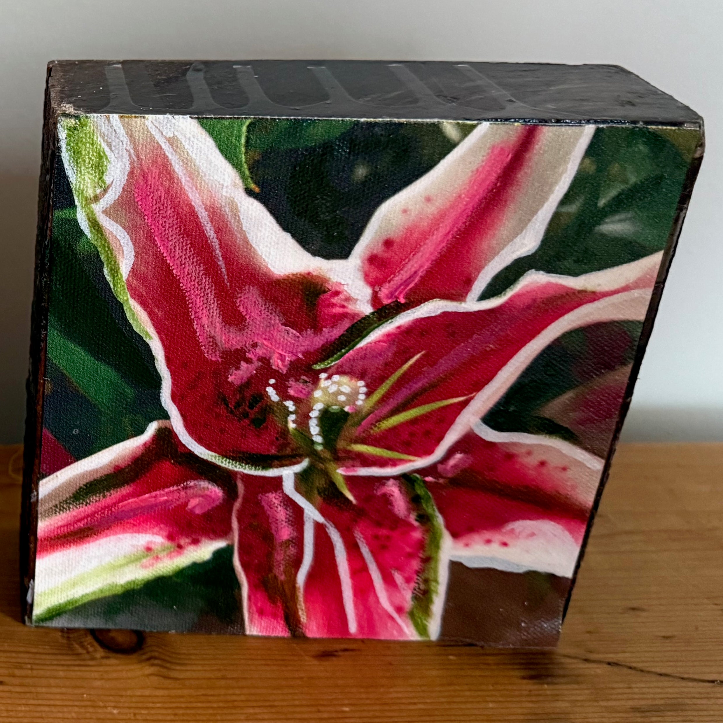 Dizzy Lily Woodblock Painting