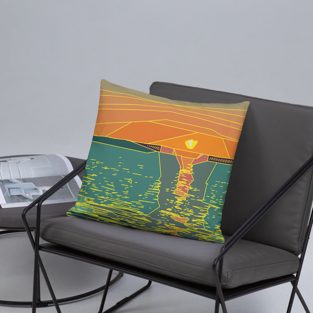 SUNSET BEACH COLLECTION: Golden Hour Sunset Pillow