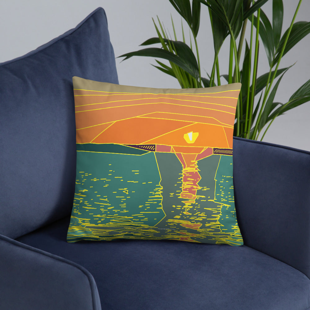 SUNSET BEACH COLLECTION: Golden Hour Sunset Pillow