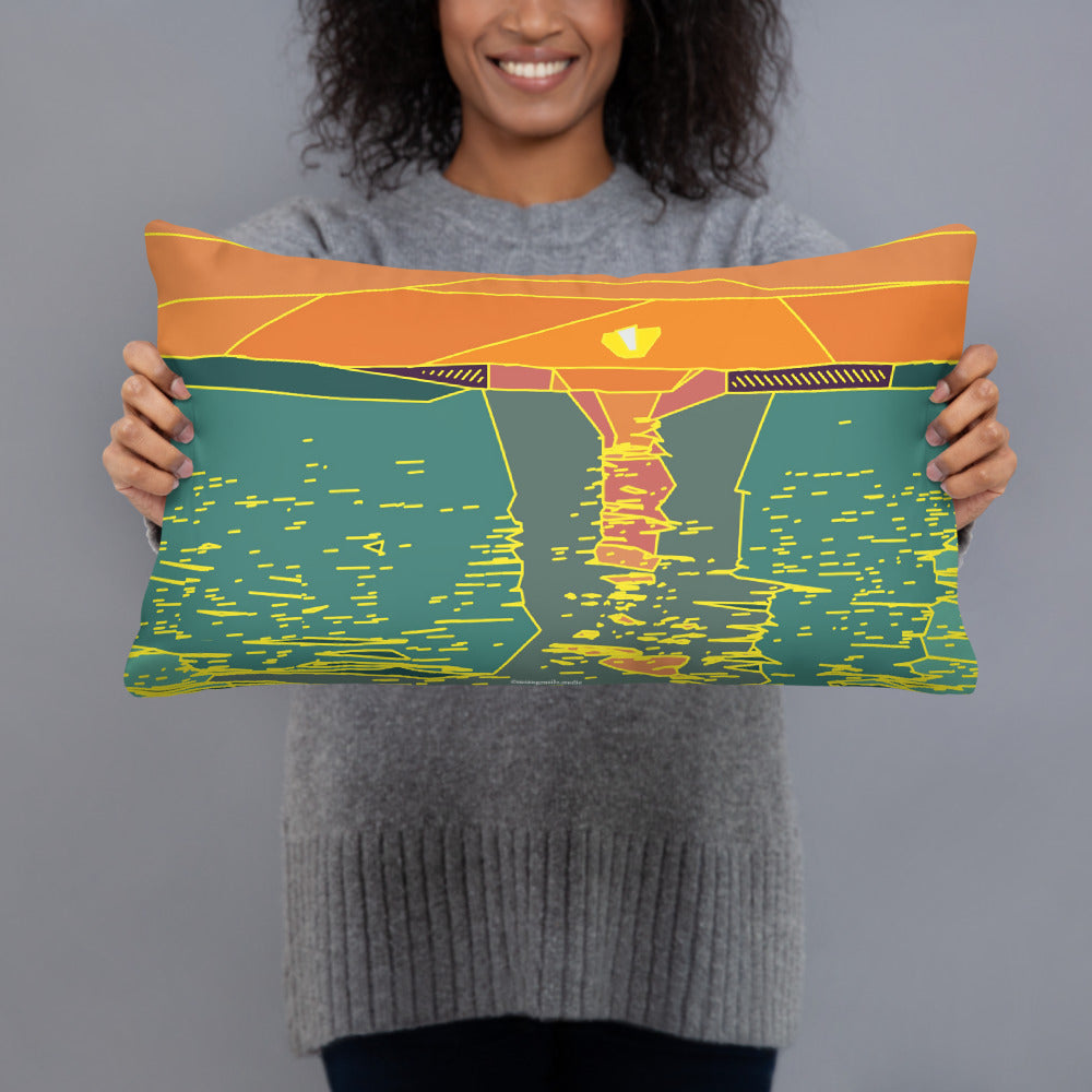 SUNSET BEACH COLLECTION: Golden Hour Sunset Pillow