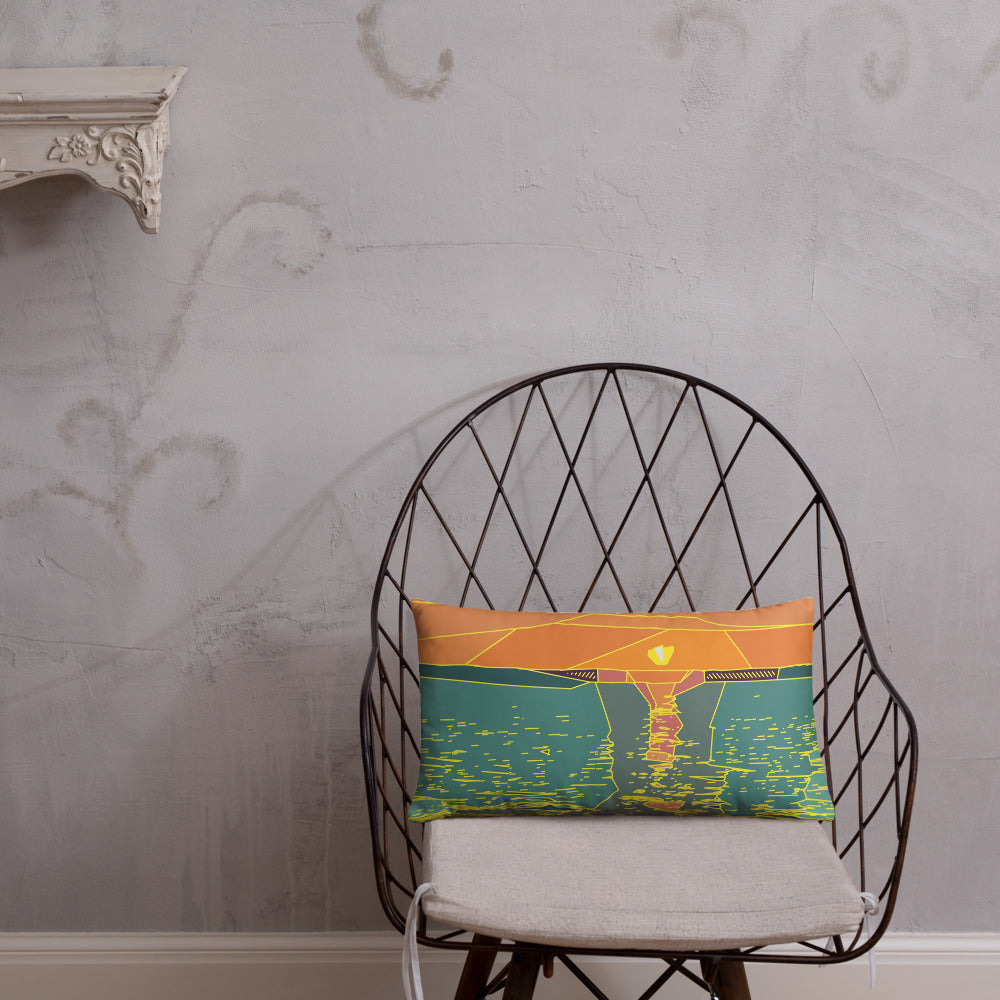 SUNSET BEACH COLLECTION: Golden Hour Sunset Pillow